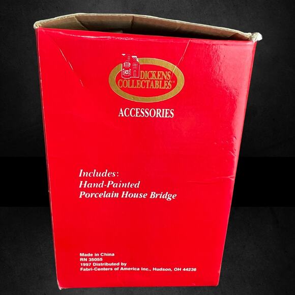 Vintage 1997 Dickens Collectibles Porcelain House Bridge - Picture 4 of 5